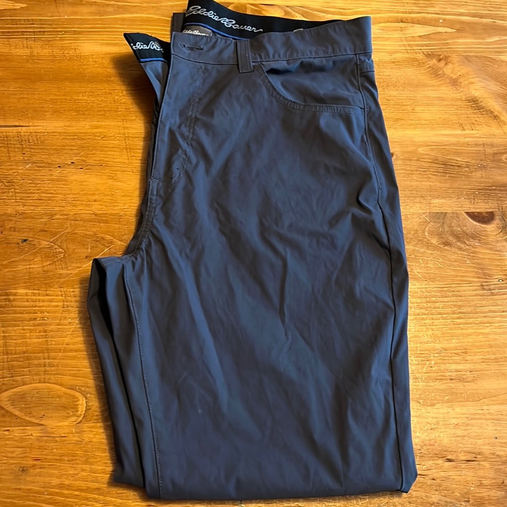 Eddie Bauer pants.  Stretchy!
